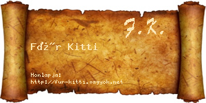 Für Kitti névjegykártya