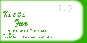 kitti fur business card